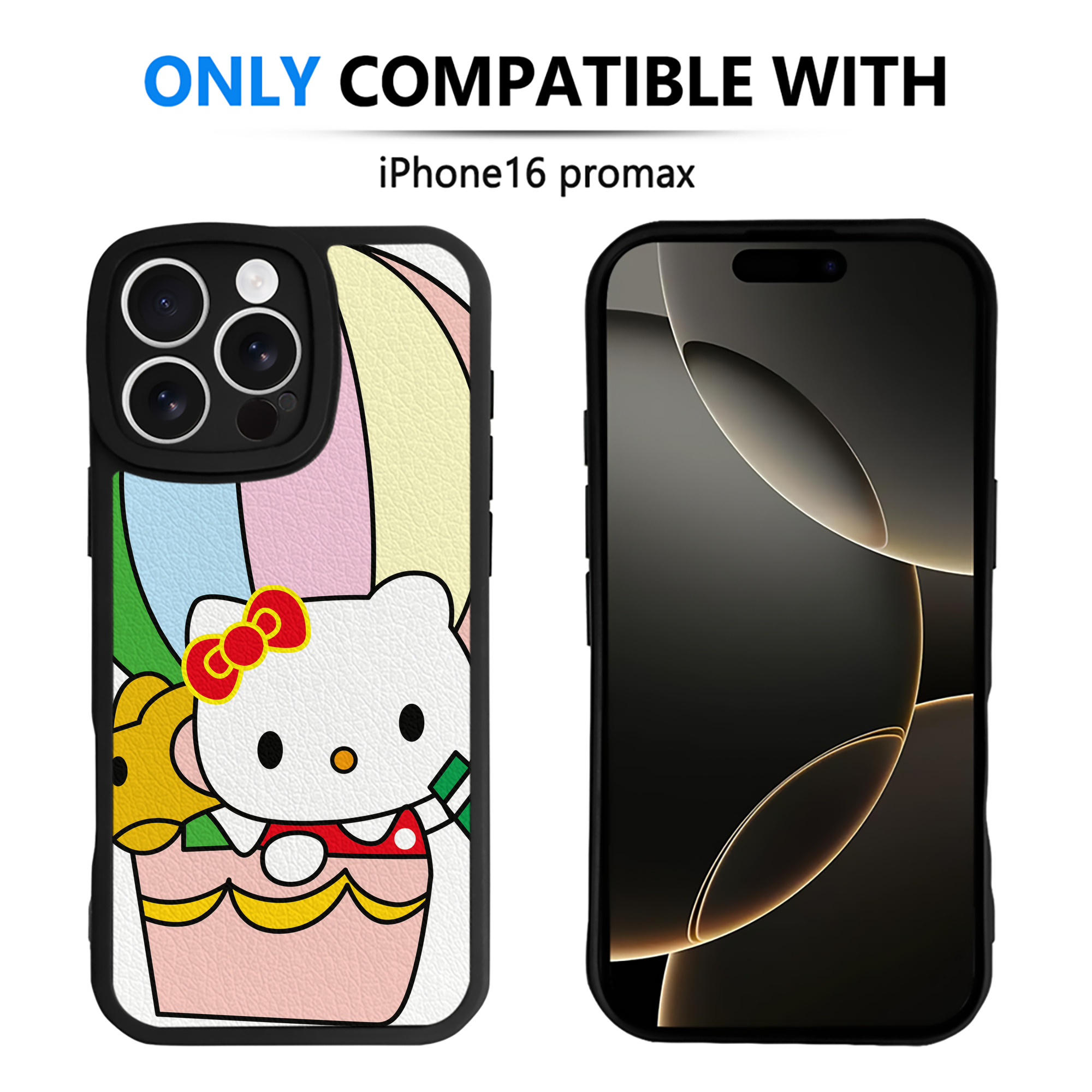 （画像用） Hello Kitty ハローキティ 【iPhone 16シリーズ対応】シリコンスマホケース（レザー調） 材質：シリコン